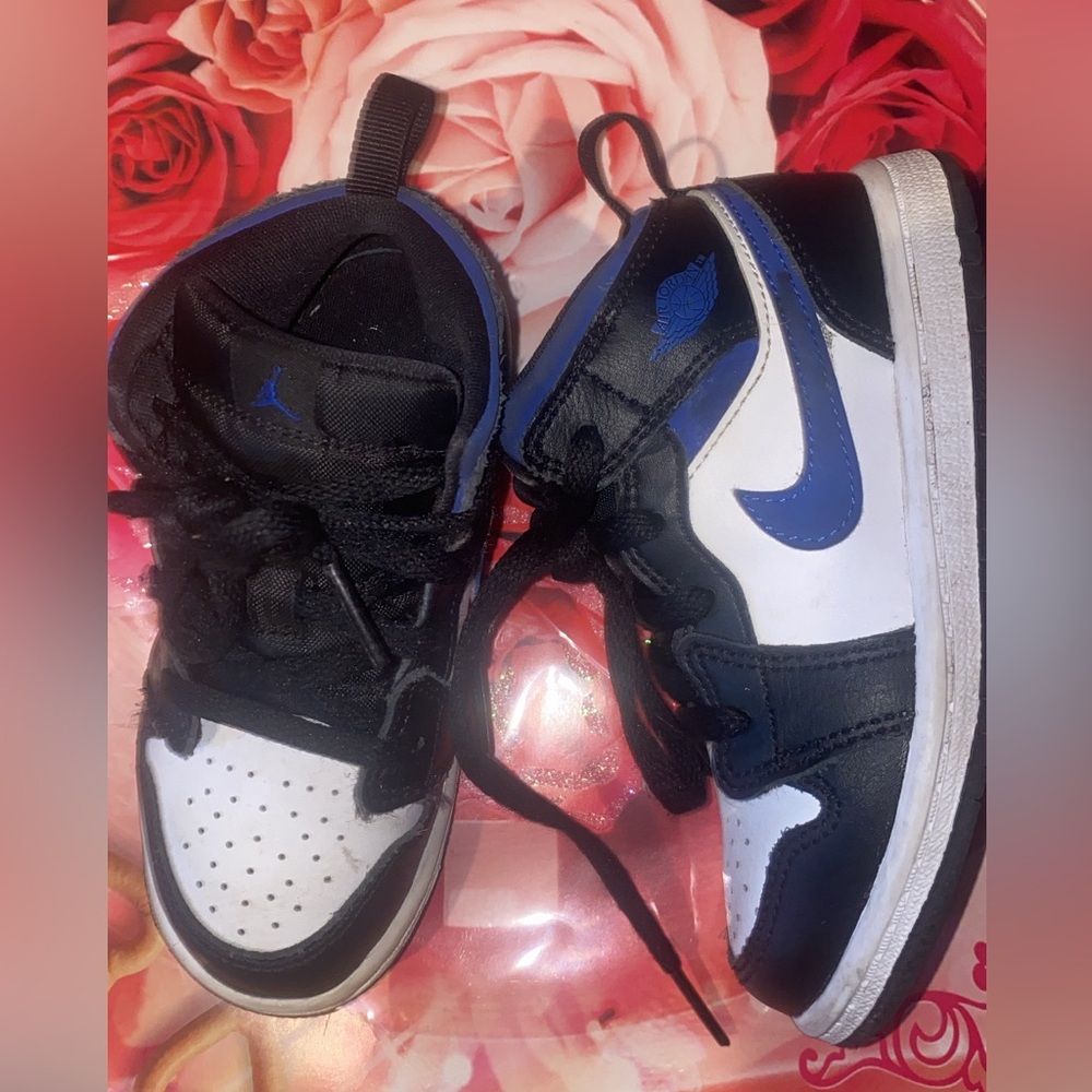 Blue and White Jordans